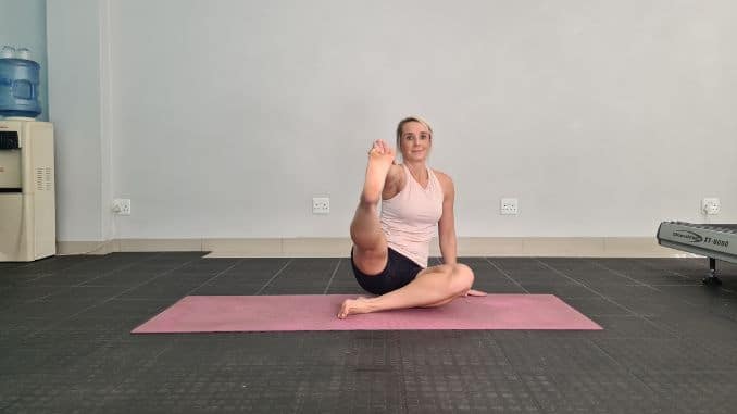 Extended Hand to Foot Start- Yoga for Hamstrings