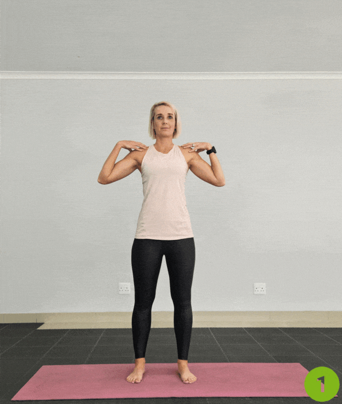 Standing twists- bodyweight exercises at home